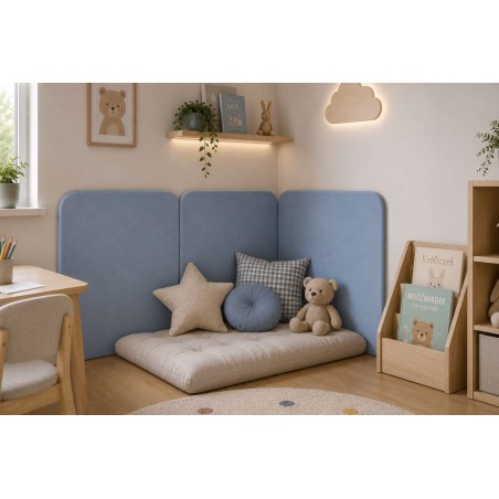 Wandpolster 87x94 cm, abgerundetes Wandpaneel, Wandkissen, Wandschutz INTARO 01