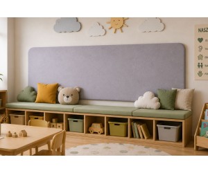 Wandpolster 87x202 cm, abgerundetes Wandpaneel, Wandkissen, Wandschutz INTARO 01