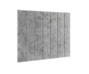 Modernes Wandpaneel 89x105 cm mit vertikalen Steppnähten, Wandpolster INTARO