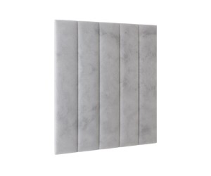 Gepolstertes Kopfteil 89x95 cm, Wandpaneel mit vertikalen Steppnähten, Wandpolster INTARO