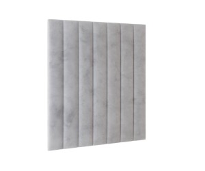Gepolstertes Kopfteil 89x95 cm, Wandpaneel mit vertikalen Steppnähten, Wandpolster INTARO