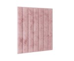 Gepolstertes Kopfteil 89x95 cm, Wandpaneel mit vertikalen Steppnähten, Wandpolster INTARO