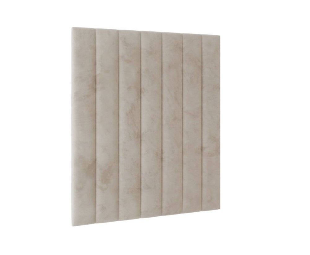 Gepolstertes Kopfteil 89x95 cm, Wandpaneel mit vertikalen Steppnähten, Wandpolster INTARO
