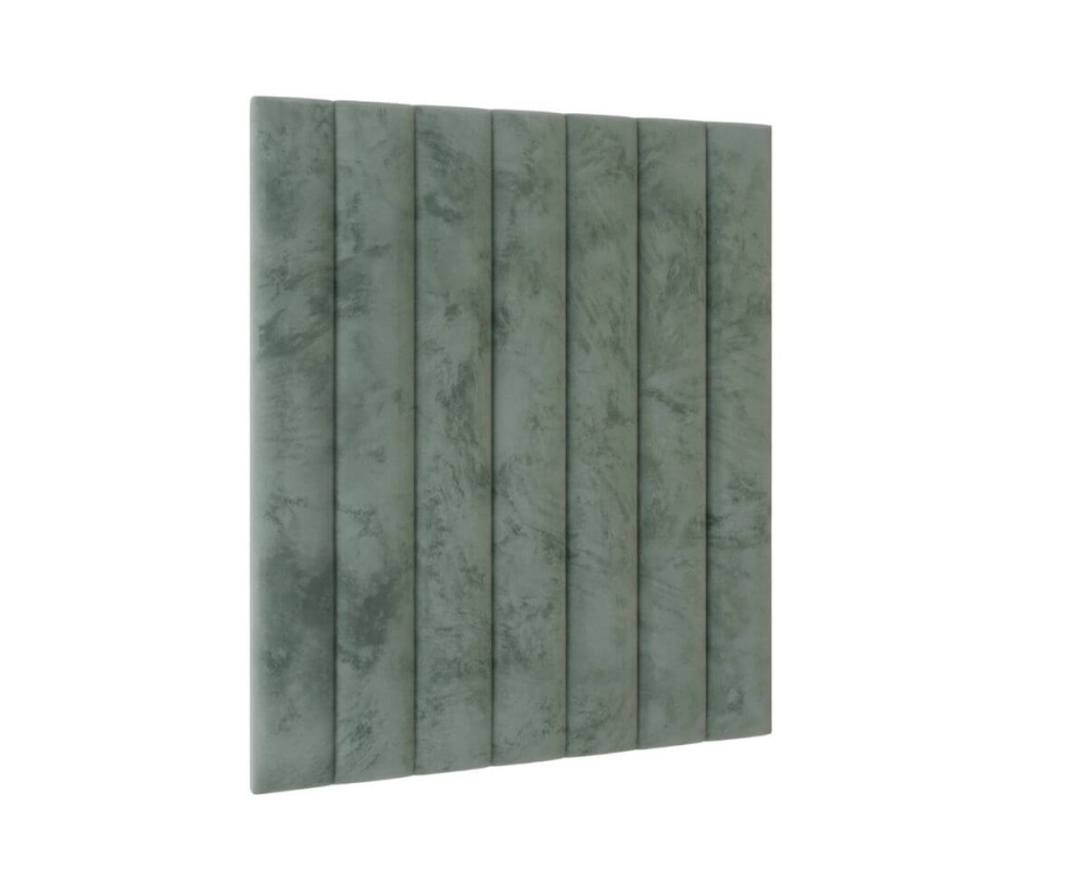 Gepolstertes Kopfteil 89x95 cm, Wandpaneel mit vertikalen Steppnähten, Wandpolster INTARO