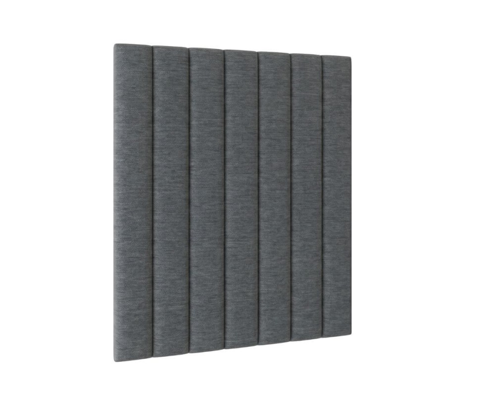 Gepolstertes Kopfteil 89x95 cm, Wandpaneel mit vertikalen Steppnähten, Wandpolster INTARO