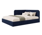 Eckbett 140x200 cm mit Bettkasten und Lattenrost, Polsterbett für Jugendzimmer, MARIO SM 06