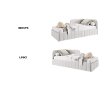 Eckbett 140x200 cm mit Bettkasten und Lattenrost, Polsterbett für Jugendzimmer, MARIO SM 06 Eckbett 140x200 cm mit Bettkasten und Lattenrost, Polsterbett für Jugendzimmer, MARIO SM 06