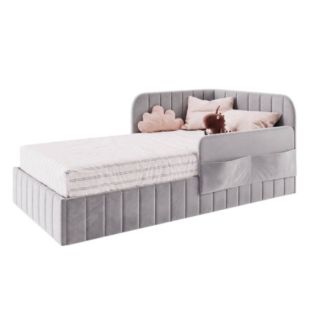 Jugendbett 80x180 cm mit RAUSFALLSCHUTZ und praktischen Taschen, MARIO SM 06K