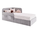 Jugendbett 80x180 cm mit RAUSFALLSCHUTZ und praktischen Taschen, MARIO SM 06K