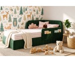 Bequemes Polsterbett 120x200 cm mit Bettkasten, RAUSFALLSCHUTZ und Seitentaschen, Jugendbett MARIO SM 06K Bequemes Polsterbett 120x200 cm mit Bettkasten, RAUSFALLSCHUTZ und Seitentaschen, Jugendbett MARIO SM 06K