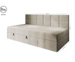 Polsterbett 80x200 cm mit Bettkasten und Seitenblende, Jugendbett MEROO 2M Polsterbett 80x200 cm mit Bettkasten und Seitenblende, Jugendbett MEROO 2M