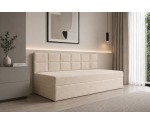 Einzelbett 90x200 cm mit Bettkasten und niedriger Rückenlehne, Polsterbett für Dachschräge, Schlafcouch MEROO 2M Einzelbett 90x200 cm mit Bettkasten und niedriger Rückenlehne, Polsterbett für Dachschräge, Schlafcouch MEROO 2M