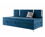 Polsterbett 80x200 cm mit Rückenlehne und Zierleisten Glamour, Einzelbett MEDIOLAN 3M Polsterbett 80x200 cm mit Rückenlehne und Zierleisten Glamour, Einzelbett MEDIOLAN 3M