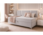 Modernes Polsterbett 100x200 cm mit Stauraum und Zierleisten Glamour, Schlafcouch MEDIOLAN 3M Modernes Polsterbett 100x200 cm mit Stauraum und Zierleisten Glamour, Schlafcouch MEDIOLAN 3M