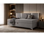 Modernes Polsterbett 100x200 cm mit Stauraum und Zierleisten Glamour, Schlafcouch MEDIOLAN 3M Modernes Polsterbett 100x200 cm mit Stauraum und Zierleisten Glamour, Schlafcouch MEDIOLAN 3M