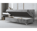 Einzelbett im Glamour-Stil 120x200 cm mit dekorativer Rückenlehne, Schlafcouch MEDIOLAN 3M Einzelbett im Glamour-Stil 120x200 cm mit dekorativer Rückenlehne, Schlafcouch MEDIOLAN 3M