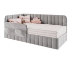 Polsterbett 80x180 cm mit Bettkasten, RAUSFALLSCHUTZ und Seitentaschen, Jugendbett MARIO SM 02K Polsterbett 80x180 cm mit Bettkasten, RAUSFALLSCHUTZ und Seitentaschen, Jugendbett MARIO SM 02K