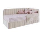 Polsterbett 90x200 cm mit Stauraum, RAUSFALLSCHUTZ und Seitentaschen, Einzelbett MARIO SM 02K Polsterbett 90x200 cm mit Stauraum, RAUSFALLSCHUTZ und Seitentaschen, Einzelbett MARIO SM 02K