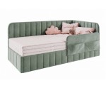 Polsterbett 90x200 cm mit Stauraum, RAUSFALLSCHUTZ und Seitentaschen, Einzelbett MARIO SM 02K Polsterbett 90x200 cm mit Stauraum, RAUSFALLSCHUTZ und Seitentaschen, Einzelbett MARIO SM 02K