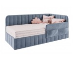 Polsterbett 90x200 cm mit Stauraum, RAUSFALLSCHUTZ und Seitentaschen, Einzelbett MARIO SM 02K Polsterbett 90x200 cm mit Stauraum, RAUSFALLSCHUTZ und Seitentaschen, Einzelbett MARIO SM 02K