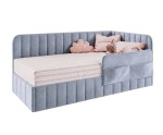 Polsterbett 90x200 cm mit Stauraum, RAUSFALLSCHUTZ und Seitentaschen, Einzelbett MARIO SM 02K Polsterbett 90x200 cm mit Stauraum, RAUSFALLSCHUTZ und Seitentaschen, Einzelbett MARIO SM 02K