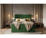 Kontinentalbett 160x200 cm, Doppelbett mit Bettkasten, hohes Kopfteil gesteppt, MAGNUS 2B DUO