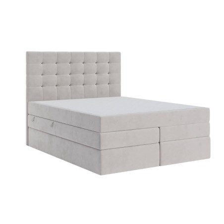 Boxspringbett 200x200 cm mit 2 Matratzen, 2 separate Bettkästen, niedriges Kopfteil auf Wunsch für Dachschräge, MAGNUS 2B DUO