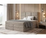 Boxspringbett 140x200 cm, Ehebett mit Bettkasten, 2 Matratzen, niedriges Kopfteil auf Wunsch, MAGNUS 7B