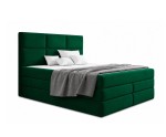 Kontinentalbett 160x200 cm, Doppelbett mit hohem Kopfteil, 2 Matratzen, MAGNUS 7B