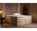 Boxspringbett 180x200 cm, Doppelbett mit 2 Matratzen, Hotelbett, ohne Kopfteil, LUXOR 1K
