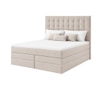 Kontinentalbett 160x200 cm mit Bettkasten, niedriges Kopfteil auf Wunsch für Dachschräge, Ehebett MAGNUS 6B