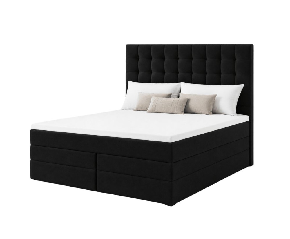 Elegantes Ehebett 180x200 cm mit 2 Matratzen, Bett für Dachschräge, Kontinentalbett MAGNUS 6B