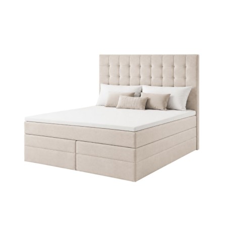 Elegantes Ehebett 180x200 cm mit 2 Matratzen, Bett für Dachschräge, Kontinentalbett MAGNUS 6B