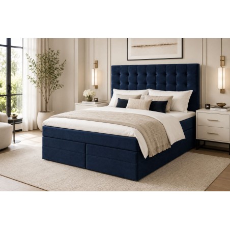 Elegantes Ehebett 180x200 cm mit 2 Matratzen, Bett für Dachschräge, Kontinentalbett MAGNUS 6B