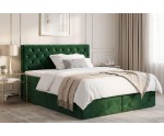 Boxspringbett 200x200 cm mit 2 Matratzen, Kopfteil gesteppt mit Kristallen, Hotelbett CRYSTAL K34 Boxspringbett 200x200 cm mit 2 Matratzen, Kopfteil gesteppt mit Kristallen, Hotelbett CRYSTAL K34