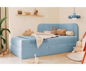 Singlebett 120x200 cm mit BONELL-Matratze, Eckbett, Jugendbett, KEVIN 2M