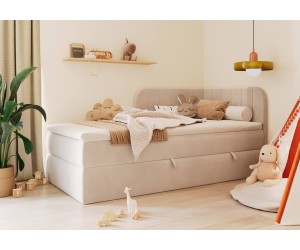 Kinderbett 80x180 cm mit BONELL-Matratze, Eckbett, Jugendbett KEVIN 2M