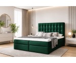Komfortables Bett 200x200 cm für Schlafzimmer, Ehebett im Glamour-Stil, Kopfteil mit Kristallen, MAGNUS 11A Komfortables Bett 200x200 cm für Schlafzimmer, Ehebett im Glamour-Stil, Kopfteil mit Kristallen, MAGNUS 11A
