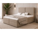 Bequemes Kontinentalbett 160x200 cm mit hohem Kopfteil, Ehebett mit Bettkasten, Hotelbett MAGNUS 13A Bequemes Kontinentalbett 160x200 cm mit hohem Kopfteil, Ehebett mit Bettkasten, Hotelbett MAGNUS 13A