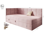 Jugendbett 100x200 cm mit Bettkasten, Einzelbett mit Seitenteilen, MEROO 3M Jugendbett 100x200 cm mit Bettkasten, Einzelbett mit Seitenteilen, MEROO 3M