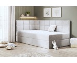 Jugendbett 100x200 cm mit Bettkasten, Einzelbett mit Seitenteilen, MEROO 3M Jugendbett 100x200 cm mit Bettkasten, Einzelbett mit Seitenteilen, MEROO 3M