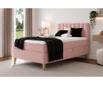 Boxspringbett 120x200 cm, Einzelbett mit Bettkasten, auf Füßen, INTARO A10