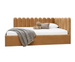 Jugendbett 120x200 cm mit Kopfteil im Zaun-Design und Stauraum, Singlebett LILO SM 02