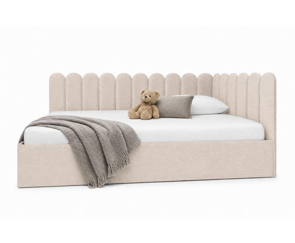 Jugendbett 120x200 cm mit Kopfteil im Zaun-Design und Stauraum, Singlebett LILO SM 02 Jugendbett 120x200 cm mit Kopfteil im Zaun-Design und Stauraum, Singlebett LILO SM 02