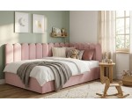 Jugendbett 120x200 cm mit Kopfteil im Zaun-Design und Stauraum, Singlebett LILO SM 02