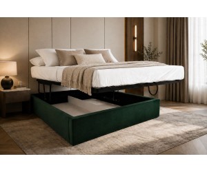 Großes Doppelbett 200x200 cm mit erleichterter Bettmachfunktion, Lattenrost mit Hebefunktion, SAMOS SF 02
