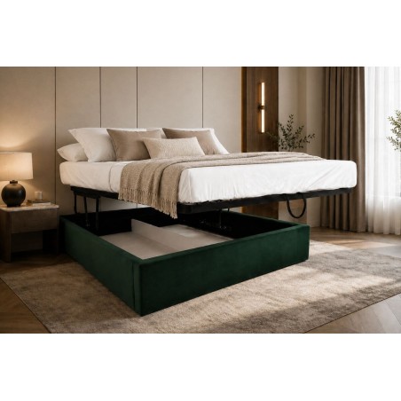Großes Doppelbett 200x200 cm mit erleichterter Bettmachfunktion, Lattenrost mit Hebefunktion, SAMOS SF 02