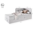 Kinderbett 80x180 cm mit BONELL-Matratze, Eckbett, Jugendbett KEVIN 2M Kinderbett 80x180 cm mit BONELL-Matratze, Eckbett, Jugendbett KEVIN 2M