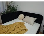 Kinderbett 80x180 cm mit Bettkasten und Lattenrost, Eckbett für Jugendzimmer, MARIO SM 06
