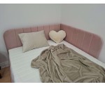 Kinderbett 80x180 cm mit Bettkasten und Lattenrost, Eckbett für Jugendzimmer, MARIO SM 06